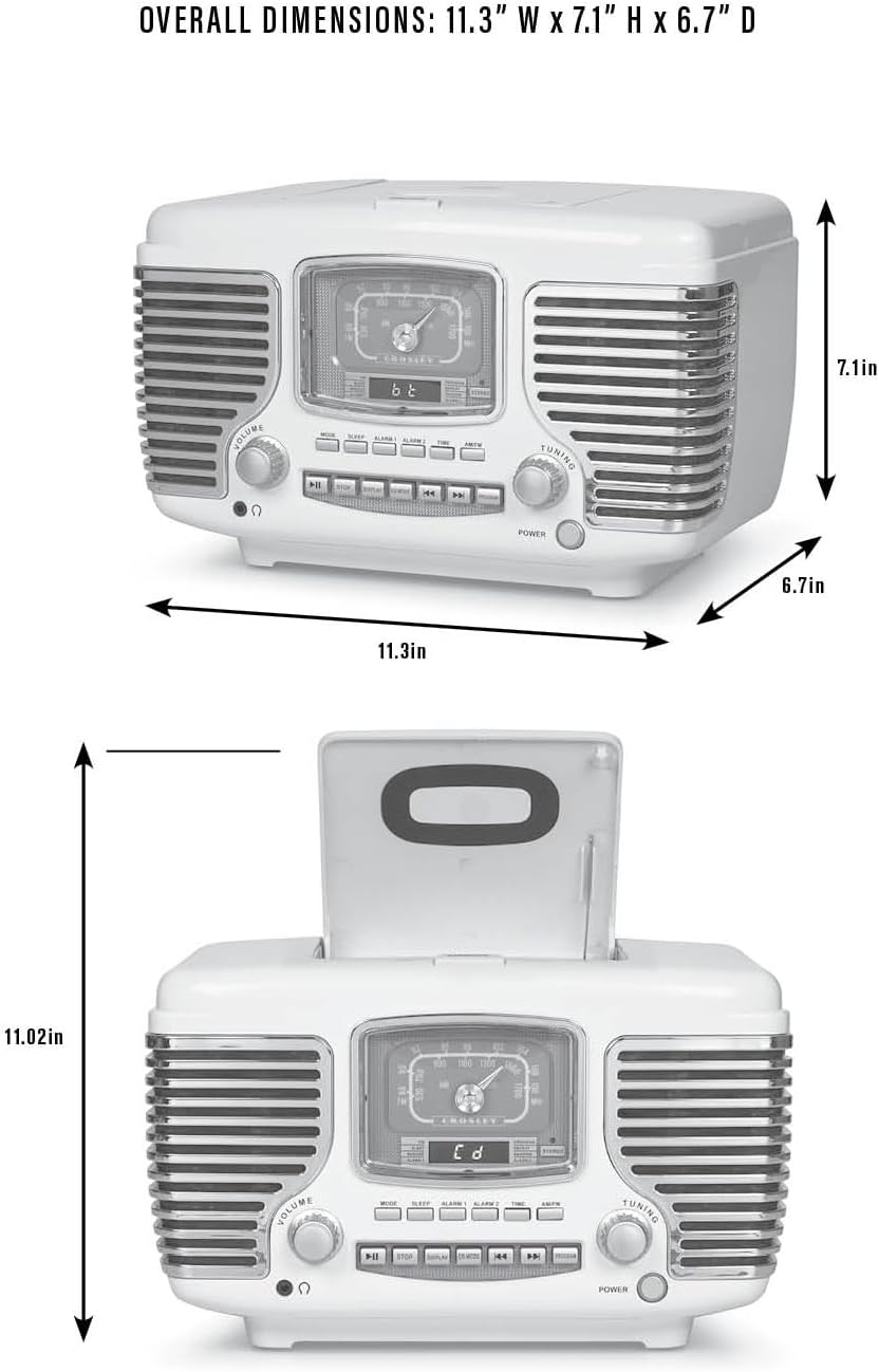 Crosley CR612B-BK Corsair Radio CD Player, Black