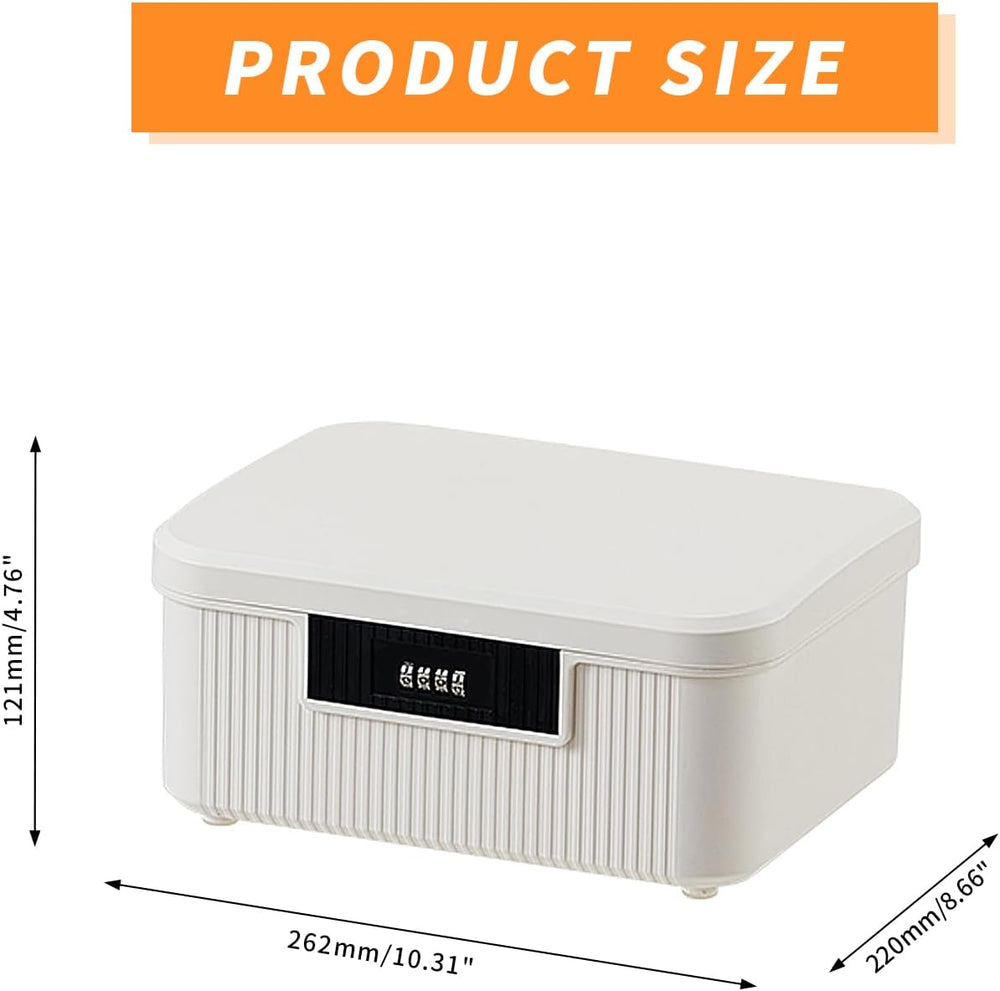 RUIAN Lockable Storage Container Bin, 2.3 Gallon Security Portable Combinatio...