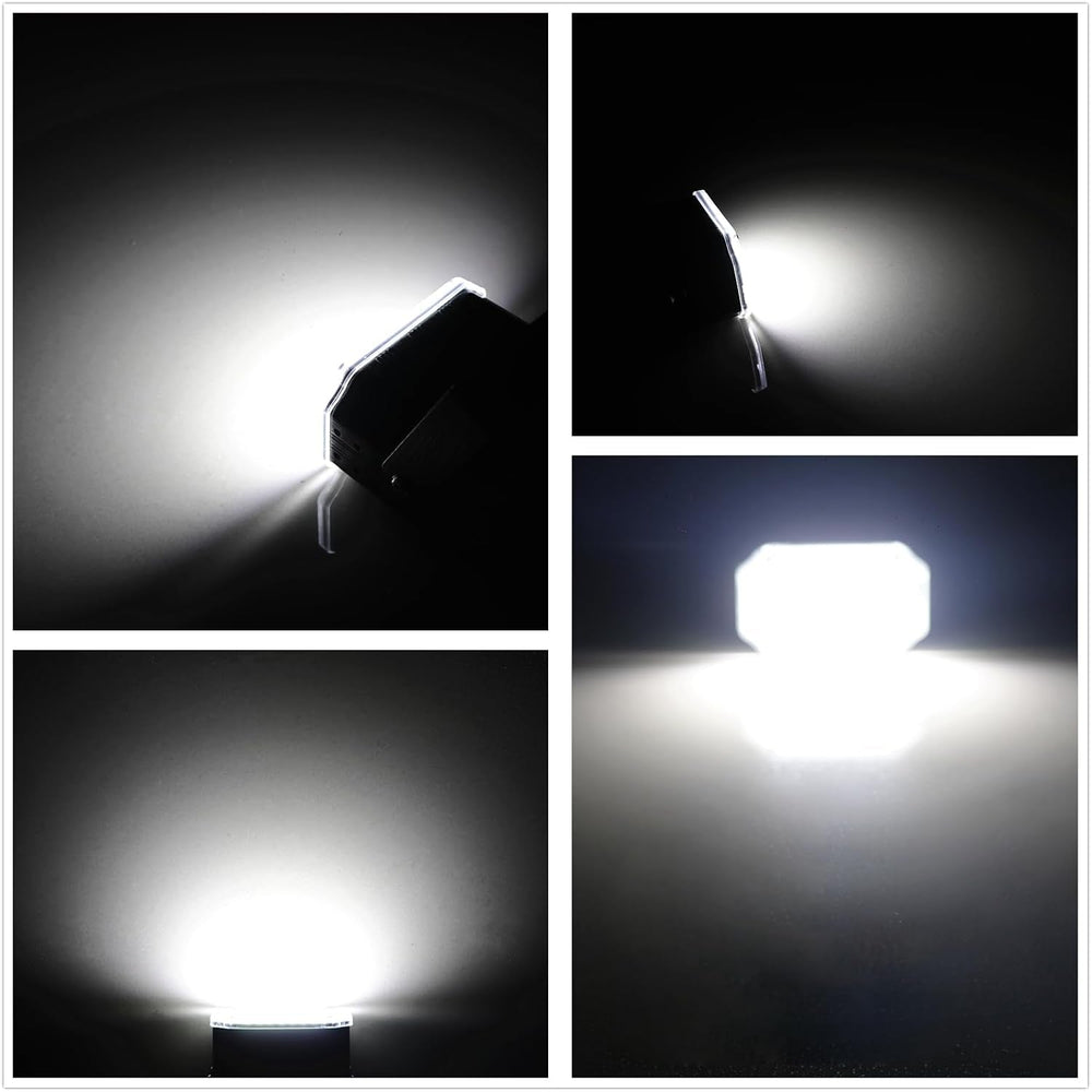 2-Pack Halloween Strobe Lights for Parties, Mini 36 LED White Strobe