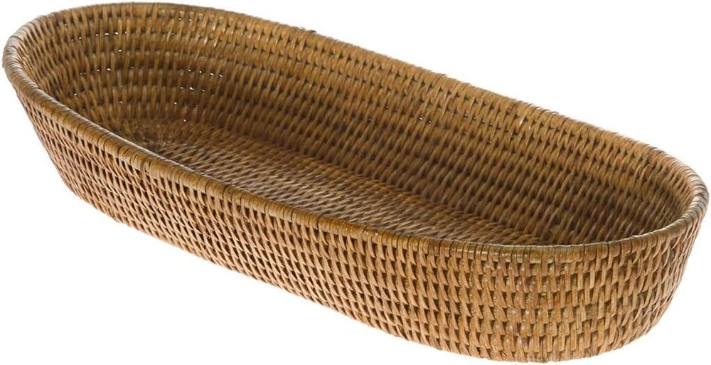 KOUBOO La Jolla Bread Basket, Woven Rattan Basket for Bread, Fruit, & Kit...