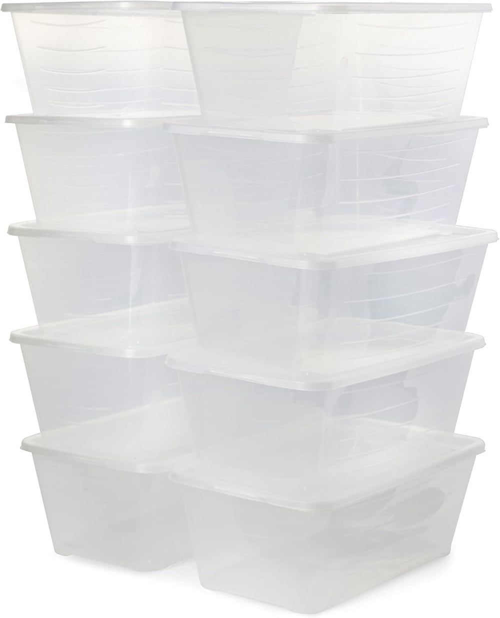 Life Story 6 Liter Plastic Storage Container Set, Stackable Shoe, Accessory, ...