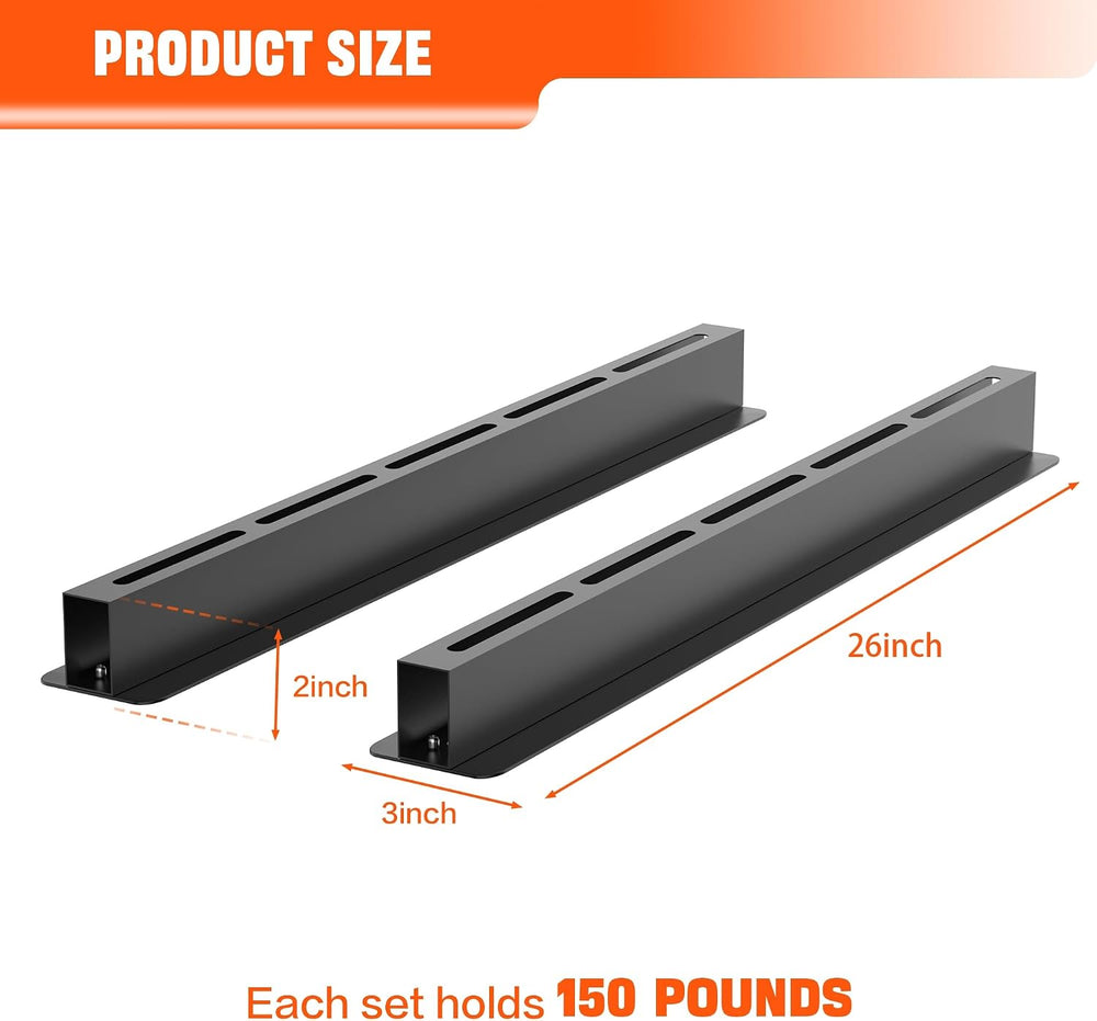 TORACK Garage Ceiling Bin Storage Rack, Overhead Tote Storage Rails