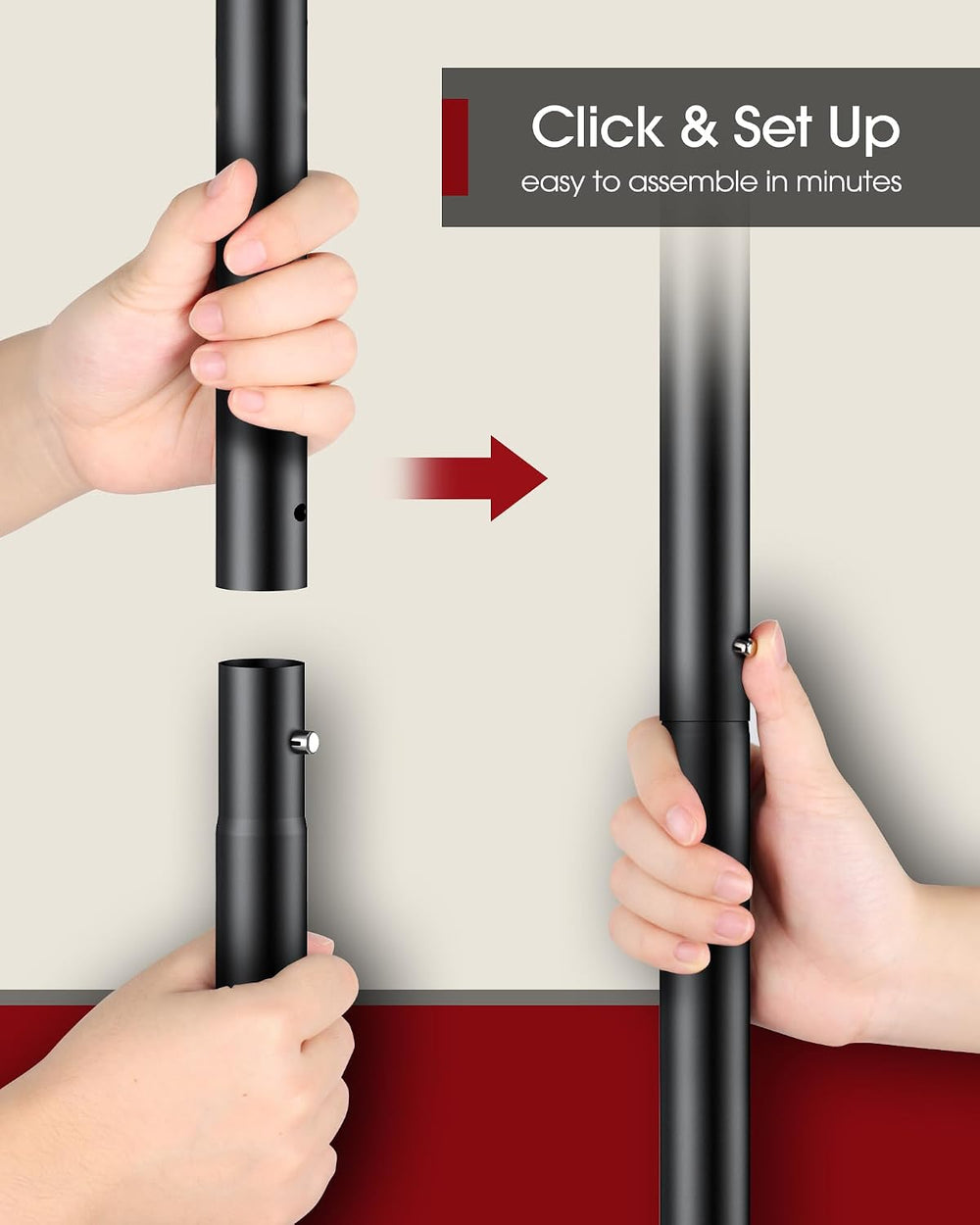 Sakugi Clothes Rack - Clothing Rack with Storage Mesh Shelf & Casters, He...