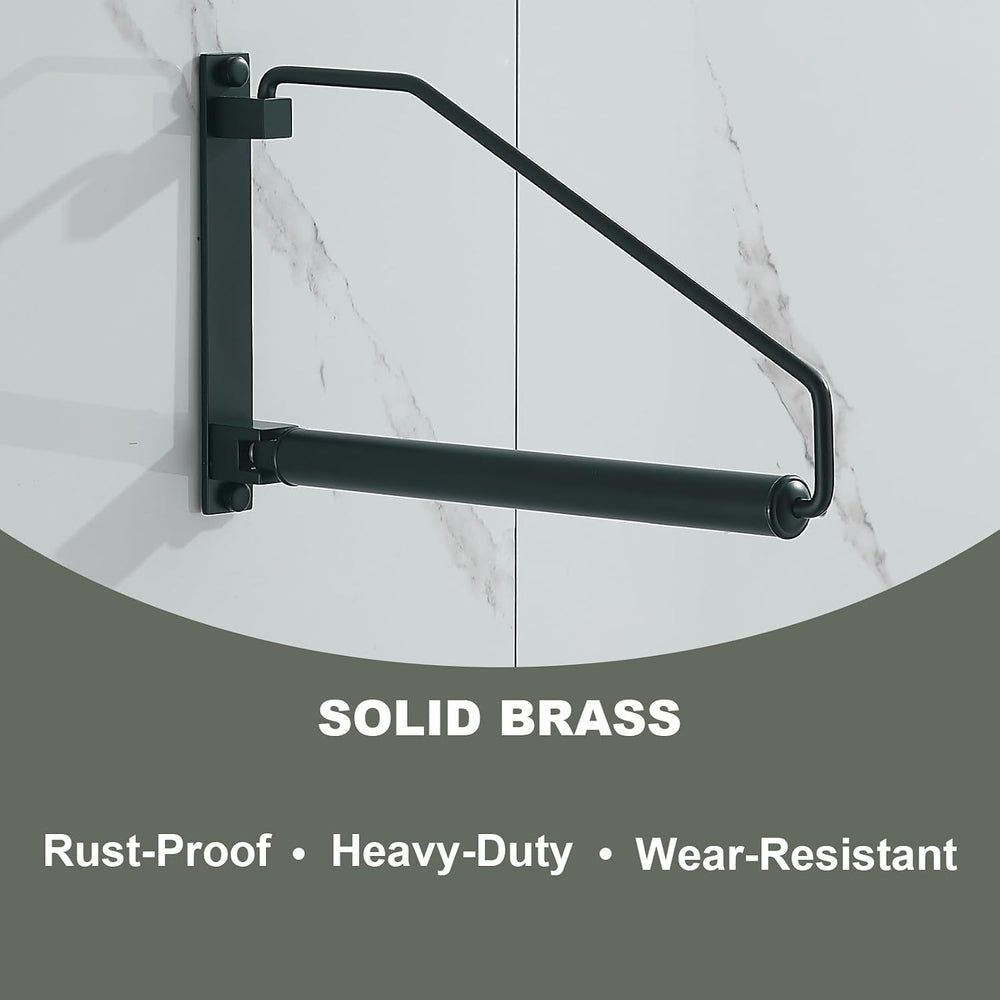 NEWRAIN Folding Clothes Hanger Rack, Wall Mounted Laundry Racks for Drying Cl...