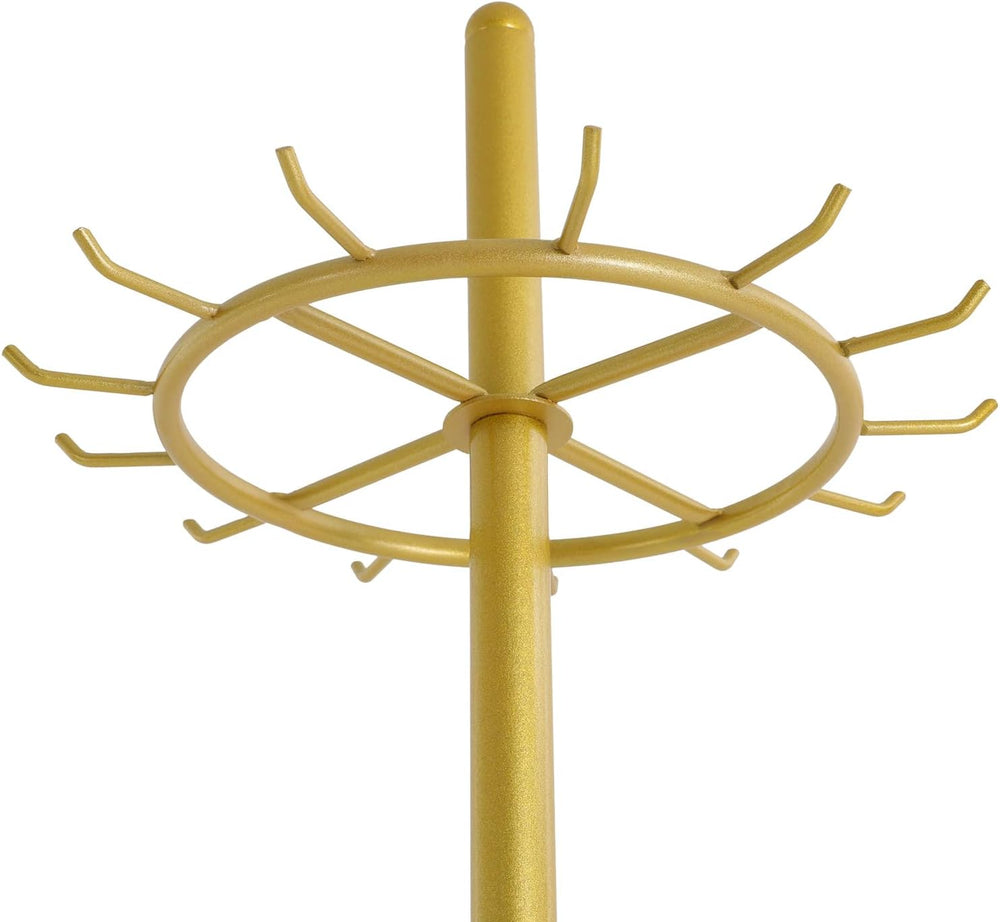 66In Floor Standing Belt Display Stand, Double-Layered Design Belt Hanger wit...
