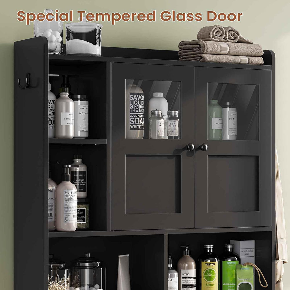 Itaar Over The Toilet Storage Cabinet, Over Toilet Bathroom Organizer with Gl...