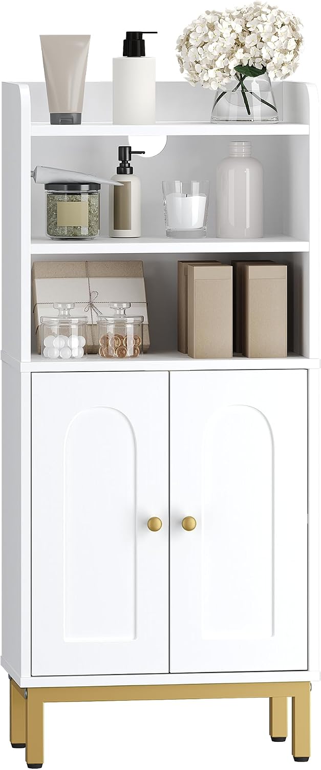 Hzuaneri Bathroom Storage Cabinet, Small Floor Cabinet with 2 Door