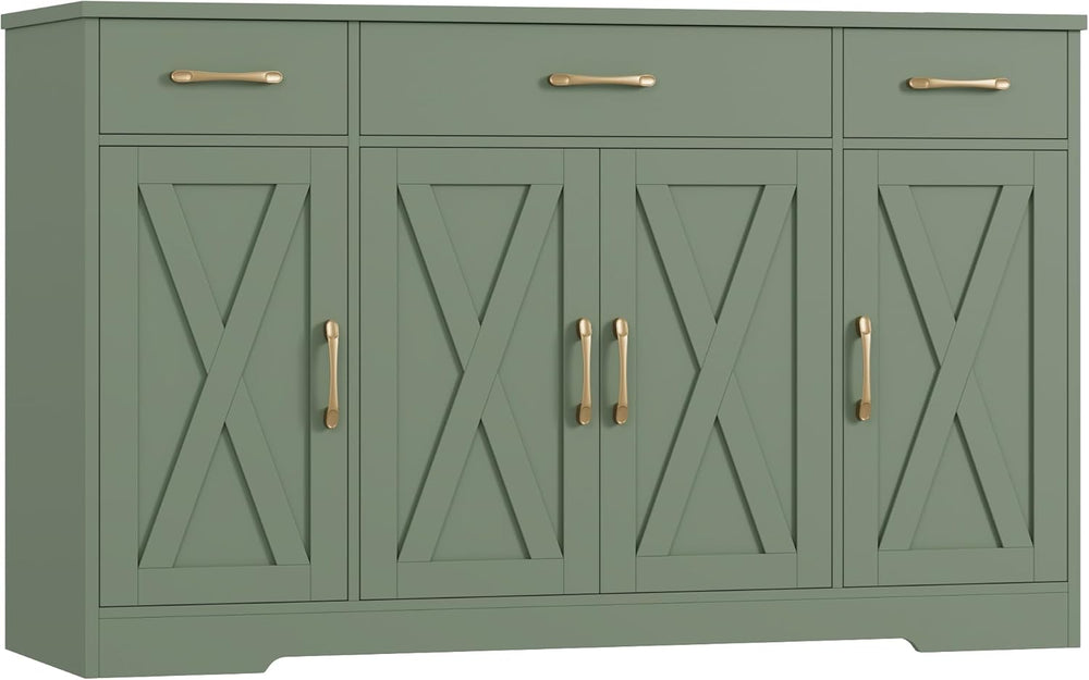 HOSTACK Kitchen Buffet Sideboard Storage Cabinet, Coffee Bar Cabinet, Green