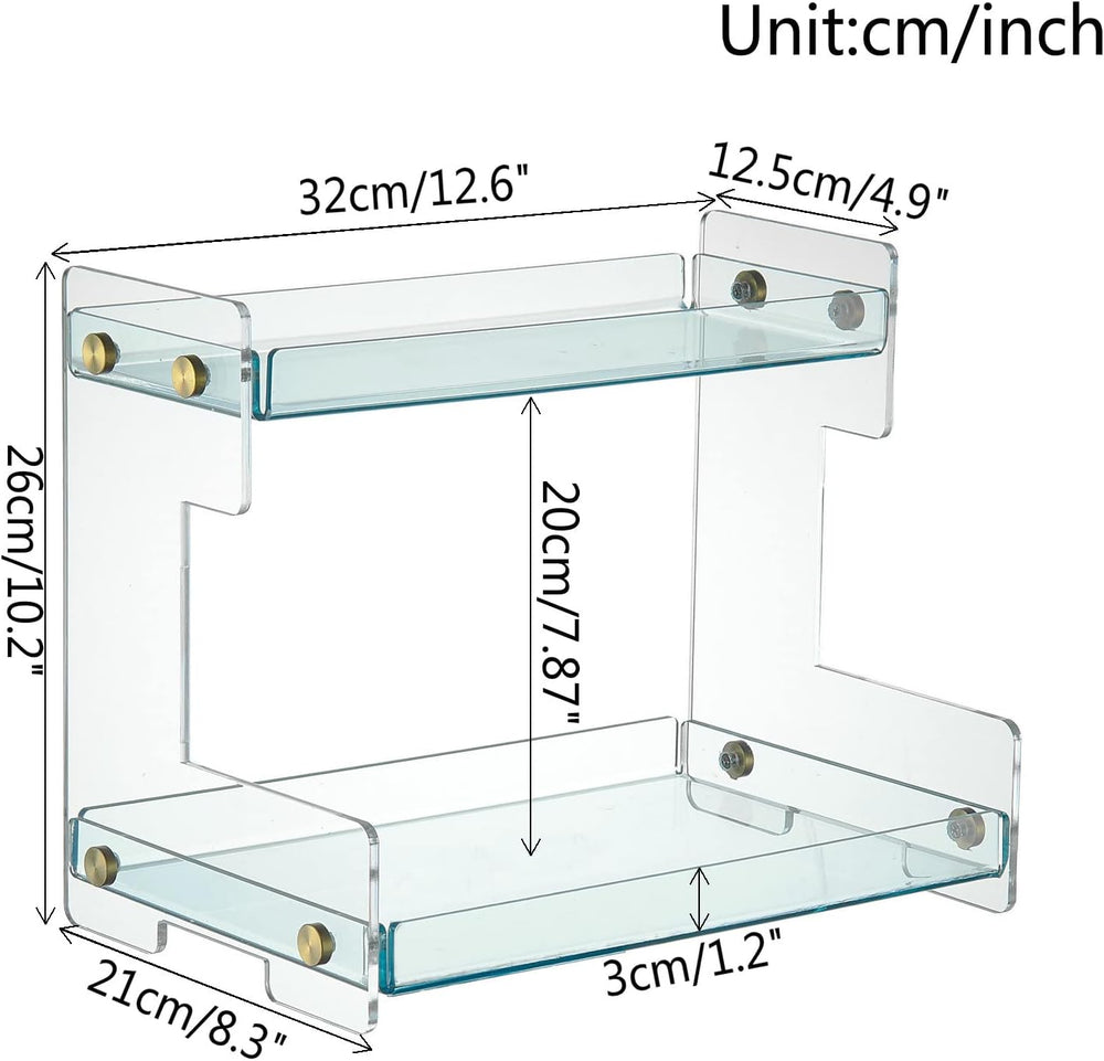 FFK Bathroom Organizer Countertop, 2 Tier Bathroom Counter Organizer Kitchen ...