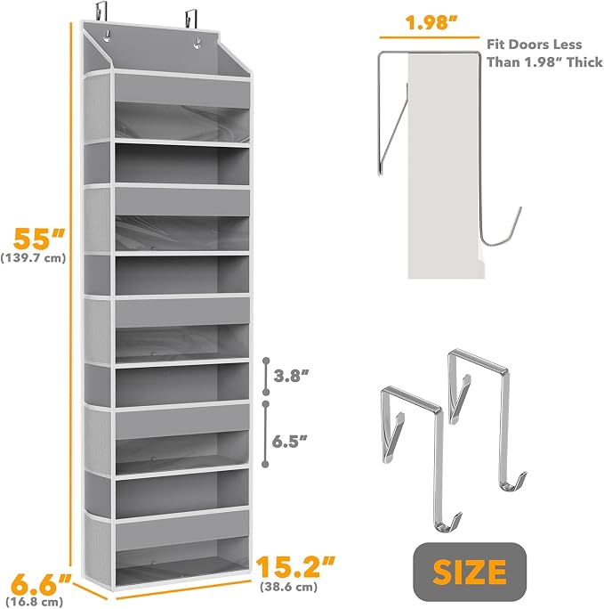 SpaceAid 2 Pack Over The Door Organizer