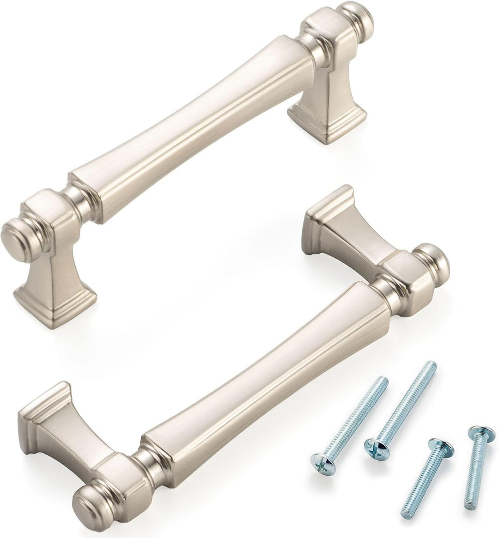 3 Inch Brushed Nickel Cabinet Pulls 10 Pack French Style P2501
