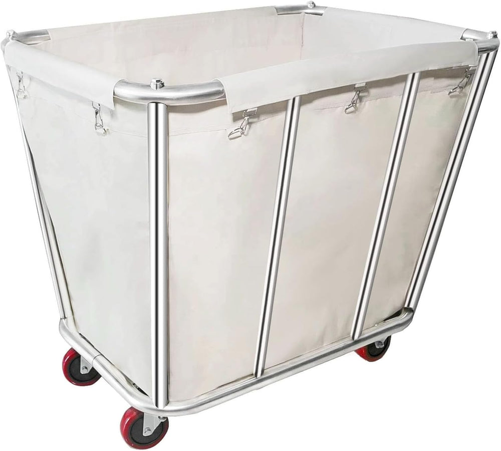 350L Laundry Cart with Wheels,Rolling Commercial Large Laundry Basket