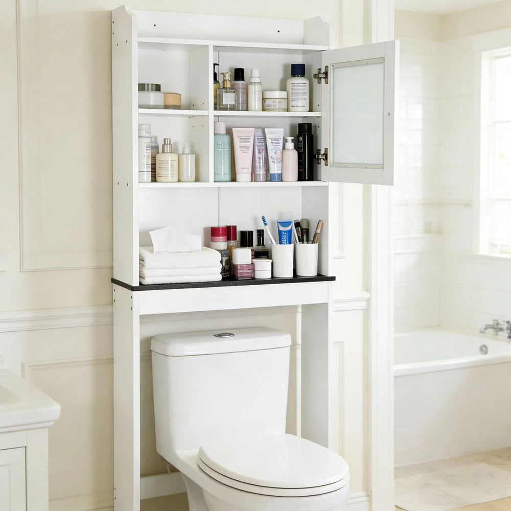 ZENY Over The Toilet Storage Cabinet, Bathroom Organizer with Adjustable Shel...