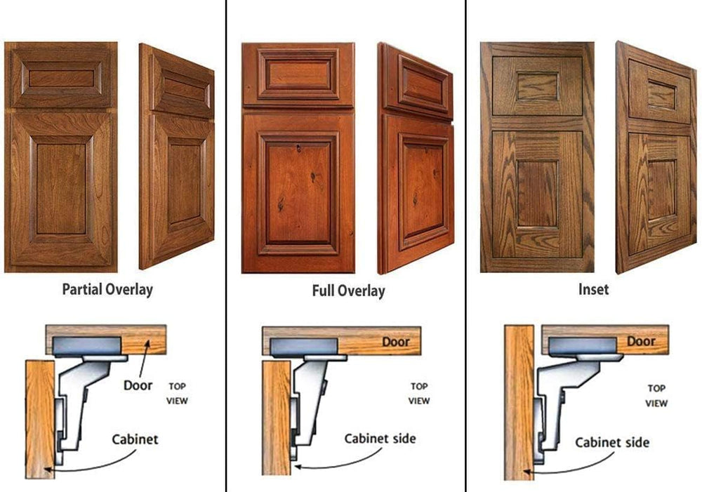 Berta, 30-Pack Half overlay 110° Soft-Close Frameless Cabinet Hinges