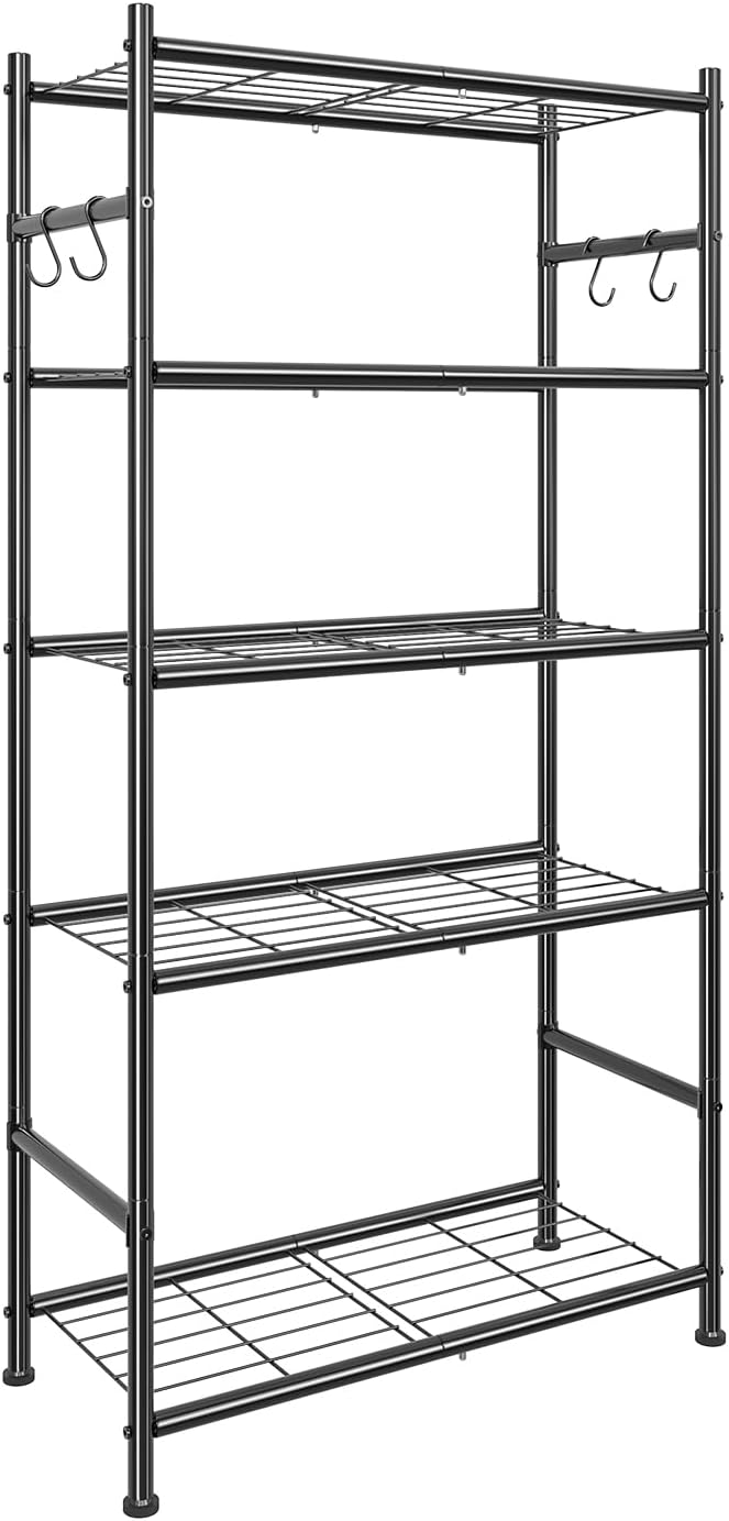 Simple Trending 5 Tier Storage Shelves, 33.5" W x 12.5" D x 71.25&q...