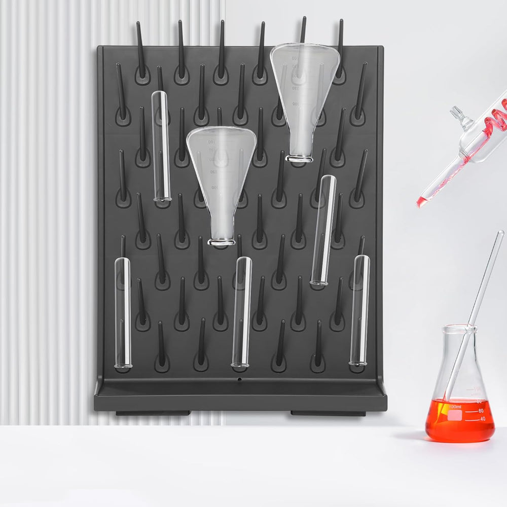 Lab Drying Rack 52 Pegs Laboratory Bottle Drying Racks Wall Mounted/Counterto...