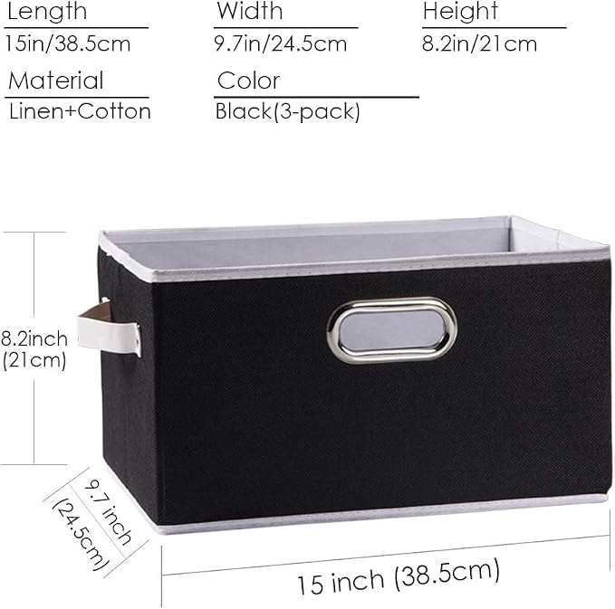 PRANDOM Large Collapsible Storage Bins (5-pack)