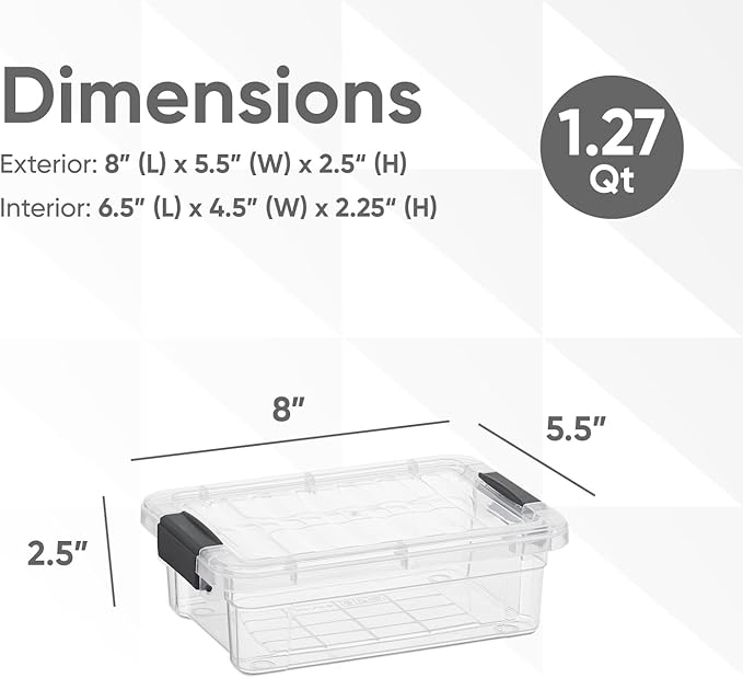 Superio Clear Storage Boxes (4 Pack)