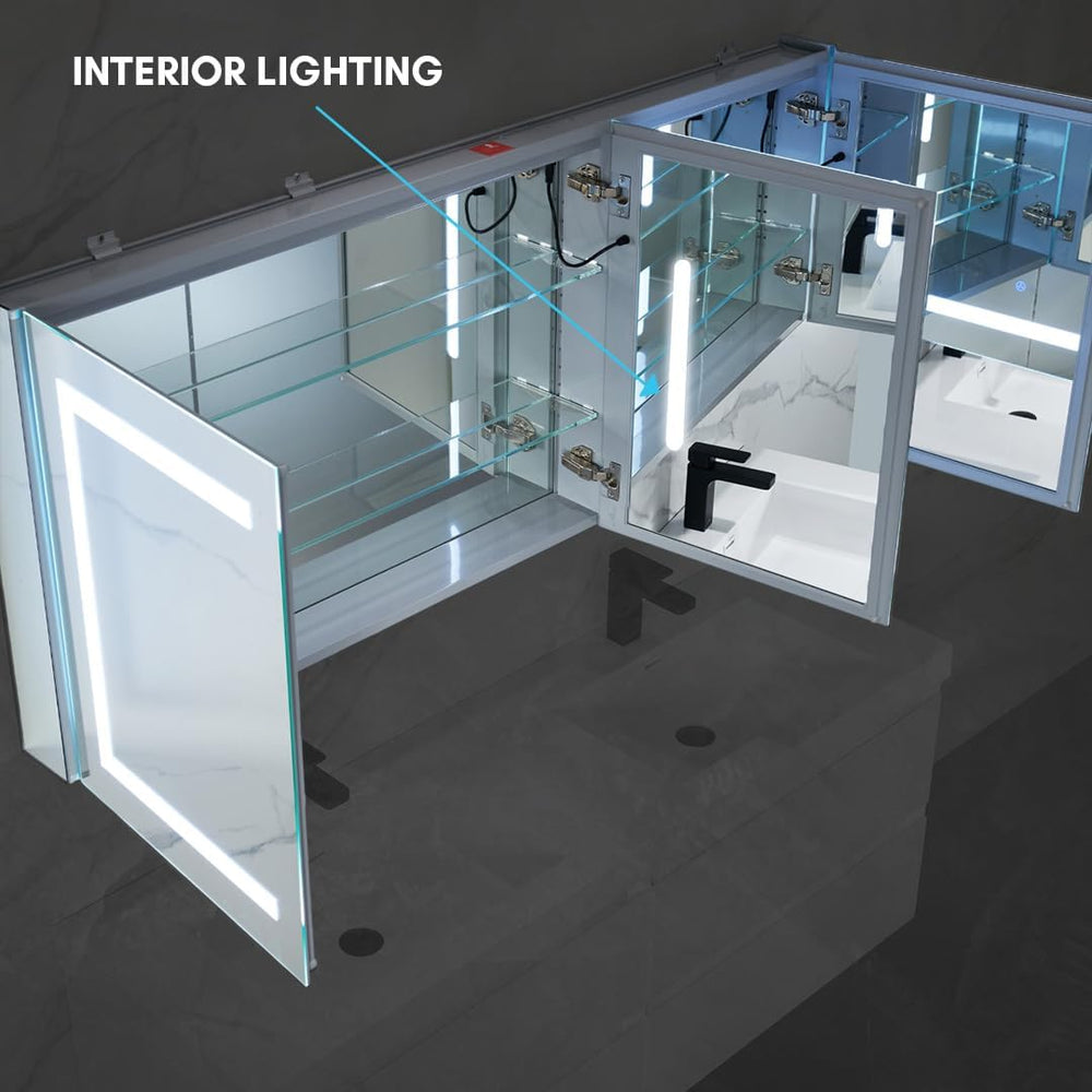 Blossom 60x26 in LED Medicine Cabinet Mirror, Wall Mounted, Anti-Fog