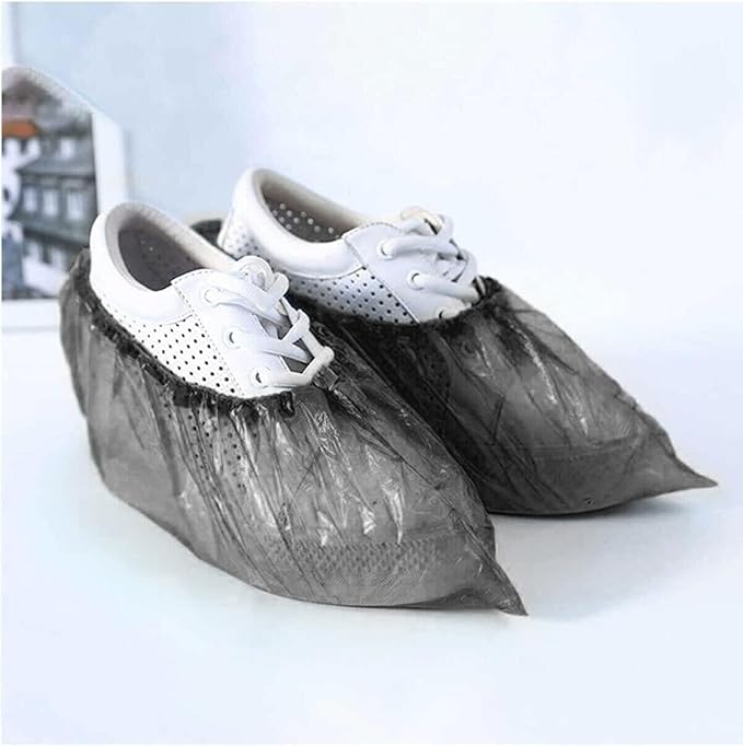 Black shoe covers Disposable 1000 PCS Premium Waterproof and Recyclable Boot