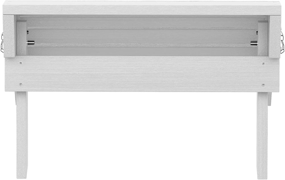 SERWALL Folding Adirondack Ottoman, White