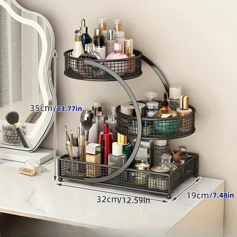 Makeup Organizer Countertop for Vanity, 3 Tier Bathroom Bedroom Counter Skinc...