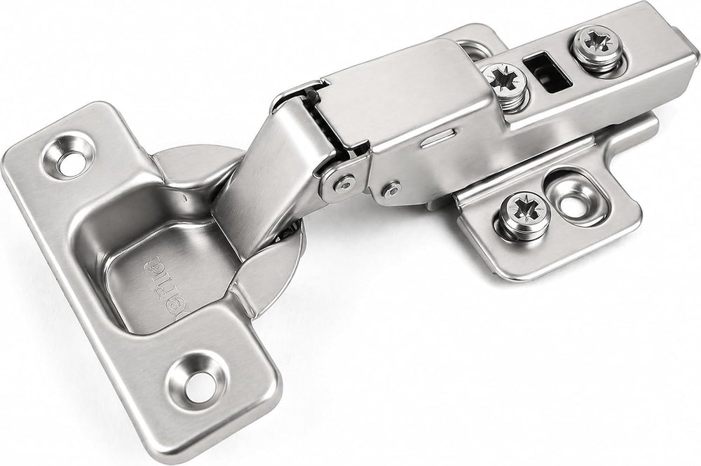 Berta, 100-Pack Half Overlay 110° Soft-Close Frameless Cabinet Hinges