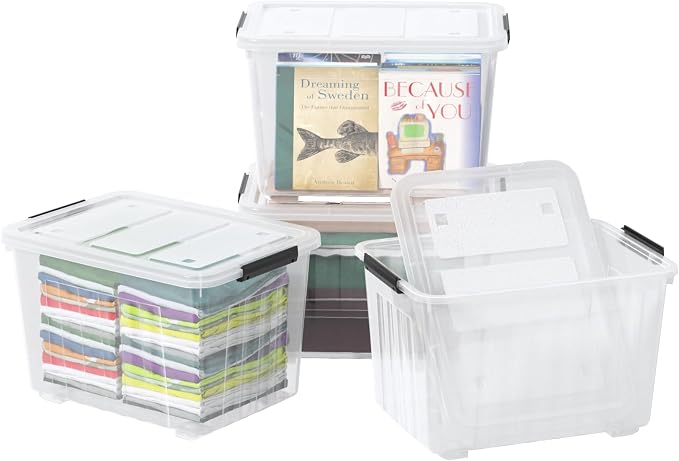 Zopnny 70 Qt Large Plastic Storage Box (4-Pack)
