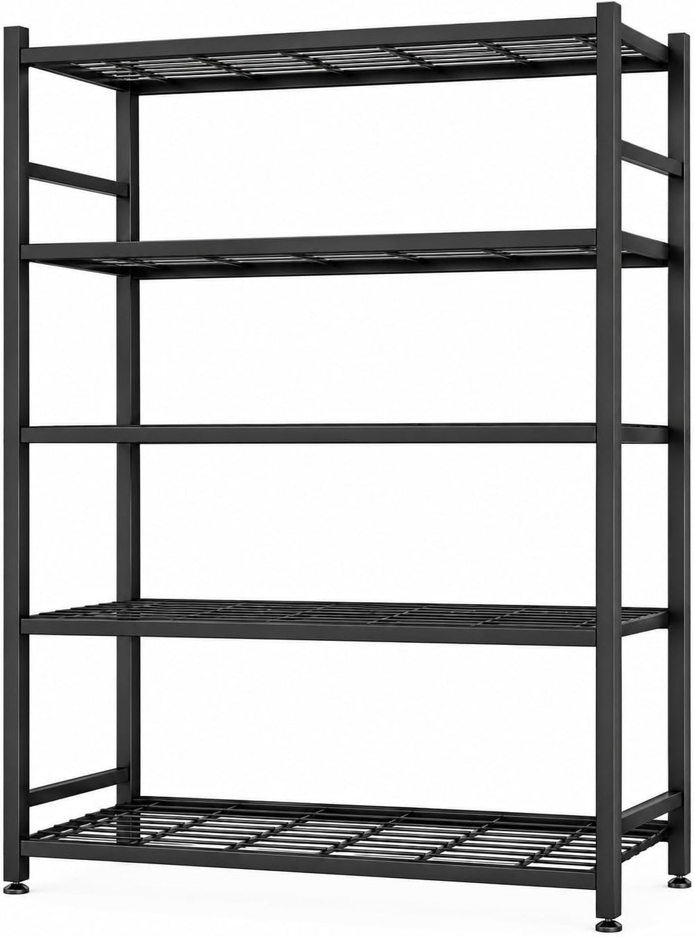 36.4" W Storage Shelves, 5-Tier Metal Shelving Unit with Leveling Feet