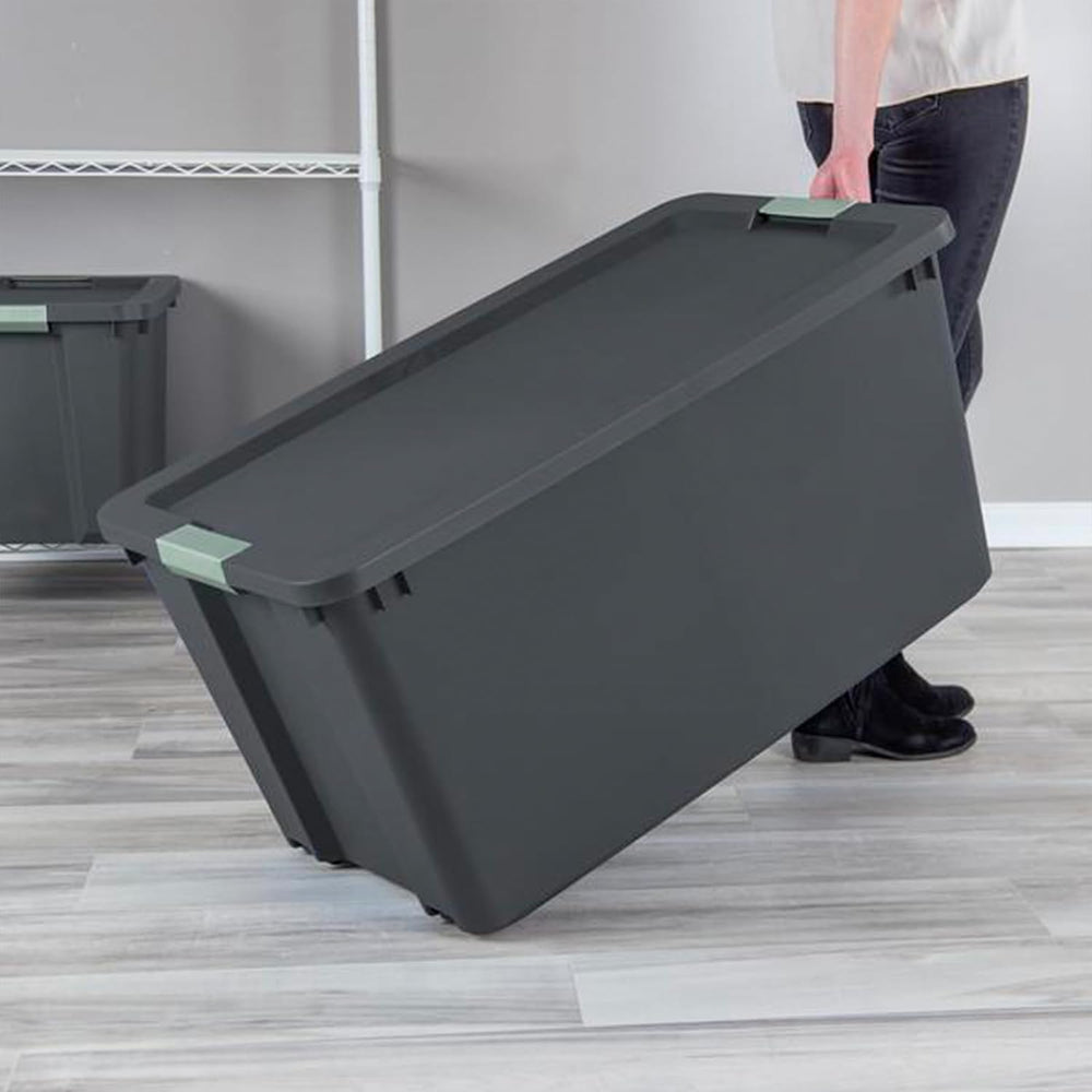 Sterilite 8-Pack Latch Tote, Stackable Plastic Storage Bin Containers, 45 Gal...