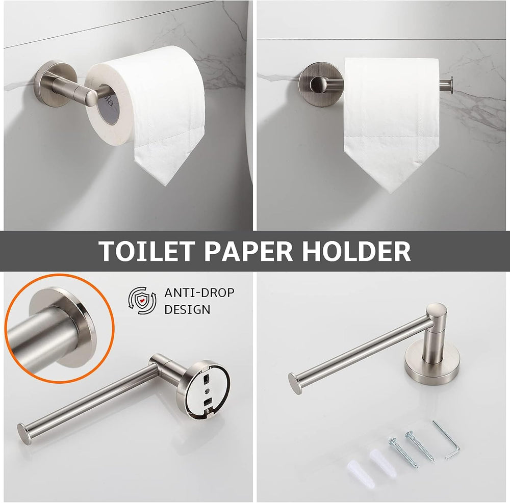 BGL Bathroom Accessory Set,4-Piece Brushed Nickel Towel Racks for Bathroom, 2...