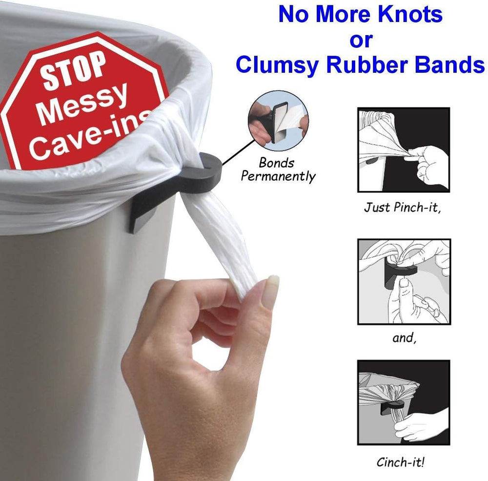 PlasticMill Trash Can Liner Holder - Keeps Bags From Slipping - Fits Most Sta...