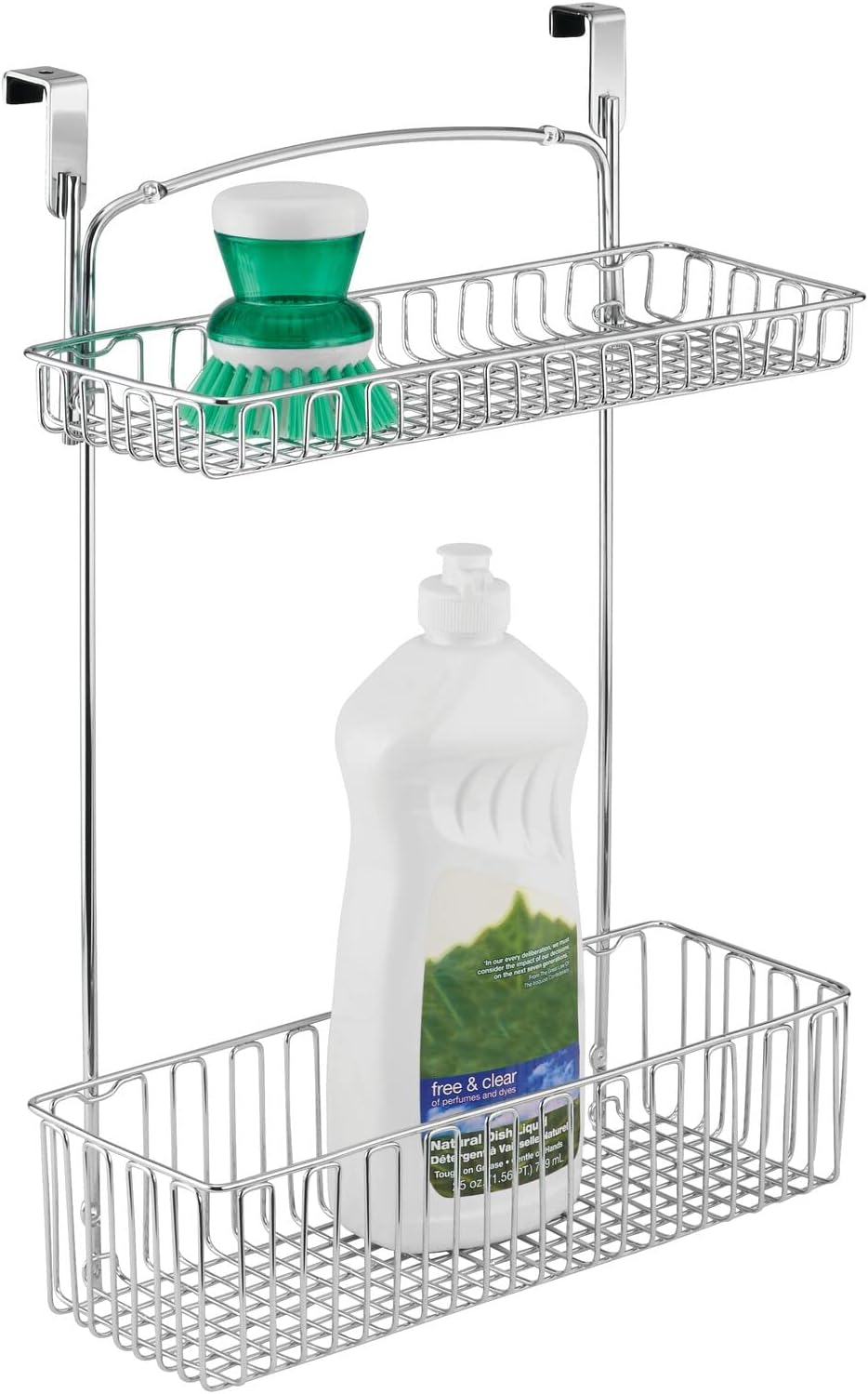 mDesign Over Cabinet Kitchen Storage Unit - Practical Organiser with Stainles...