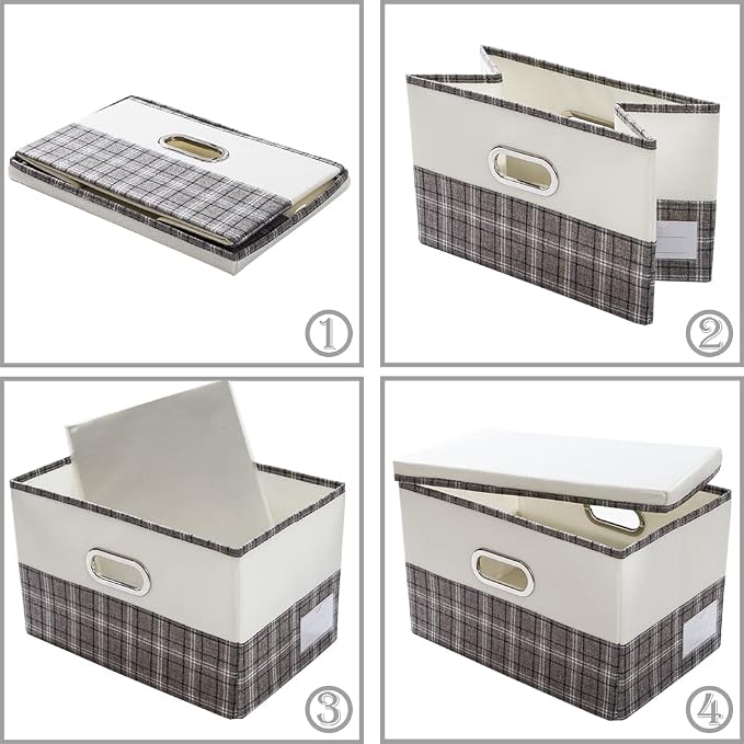 PRANDOM Large Collapsible Storage Bins (3-Pack)