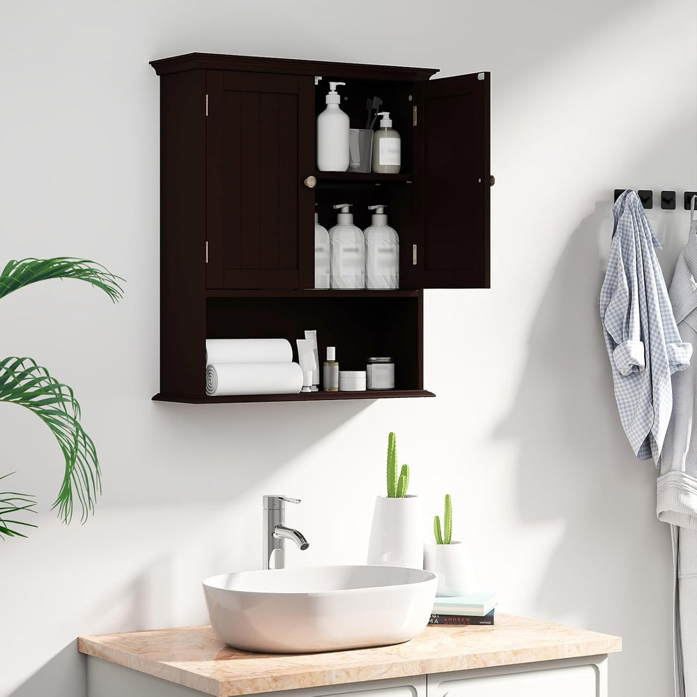 GIANTEX Wall Mounted Medicine Cabinets - Above Toilet Bathroom Cabinet with A...