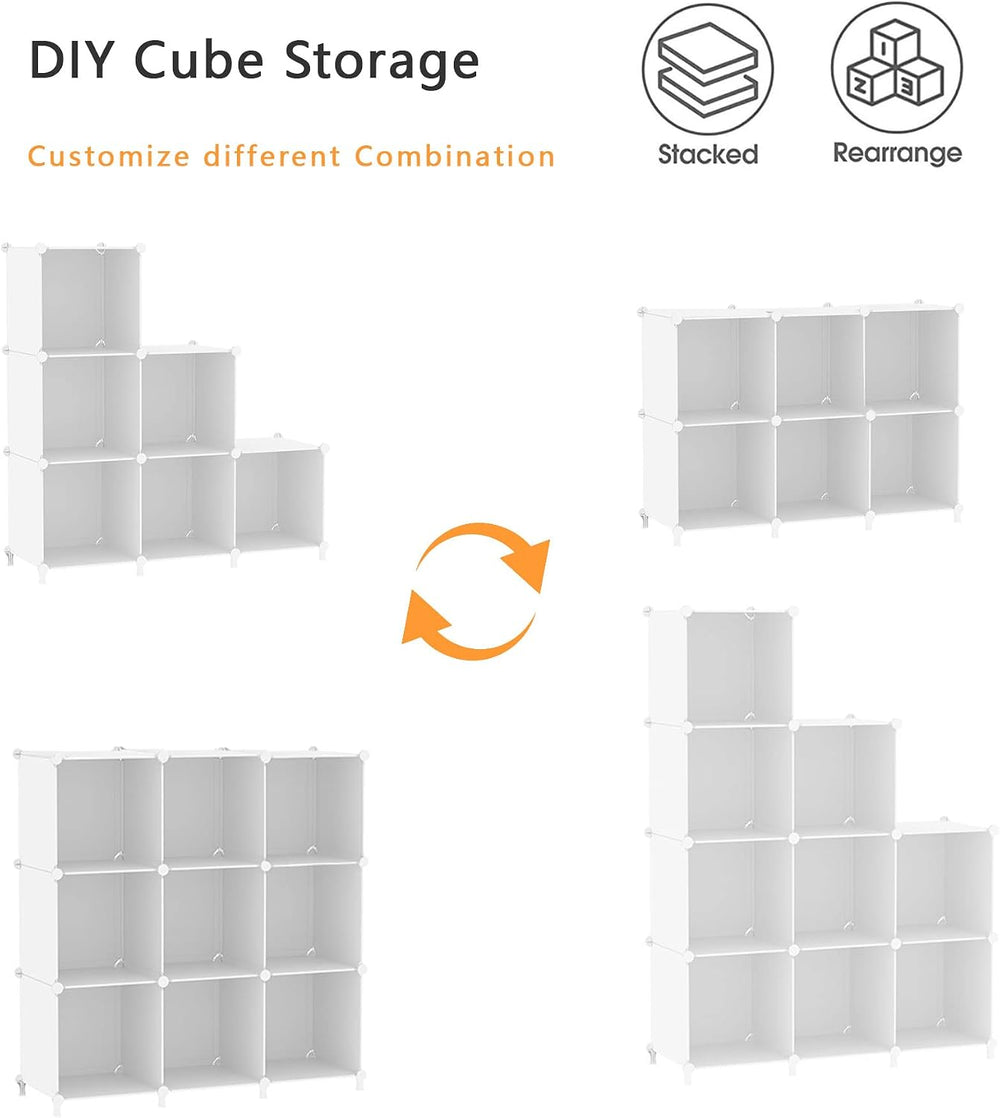 AWTATOS Closet Organizers and Storage, 6 Cube Storage Organizer, White