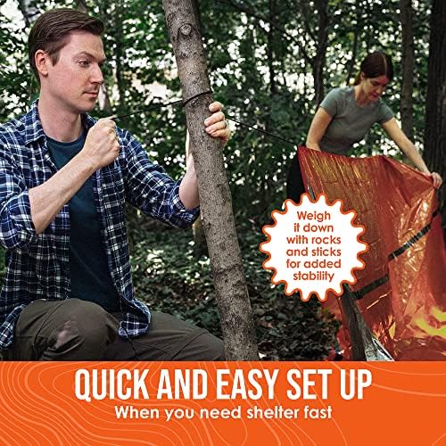 Go Time Gear Survival Life Tent • 2 Person Mylar Emergency Shelter Tube Tent ...