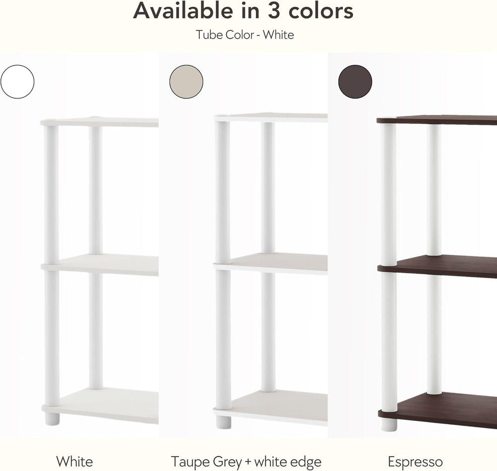 Homes: Inside + Out Apexa Modern 3-Tier Wide Shelving Units, Collectibles Dis...