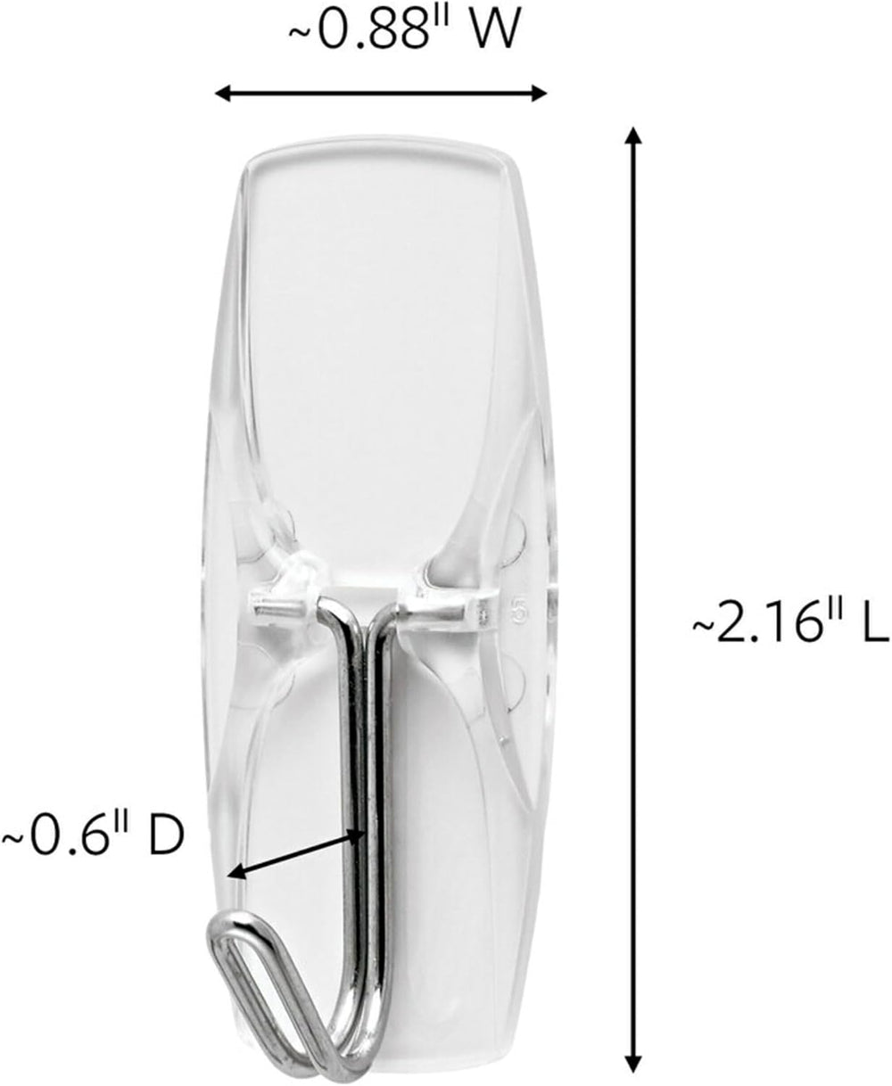 Command Clear Adhesive Hooks, Medium, 3 Pack, 30 Total, 2 lb