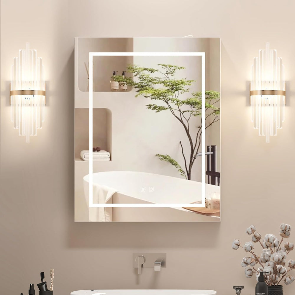 Led Medicine Cabinet,Lighted Medicine Cabinet with Mirror Wall Mounted