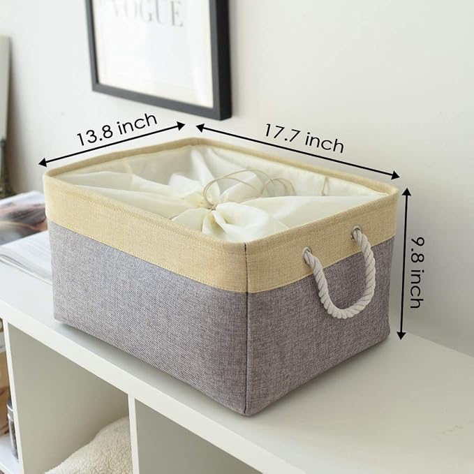 TheWarmHome Storage Baskets for Organizing, Extra Large-3Pack, 17.7L×13.8W×9.8H