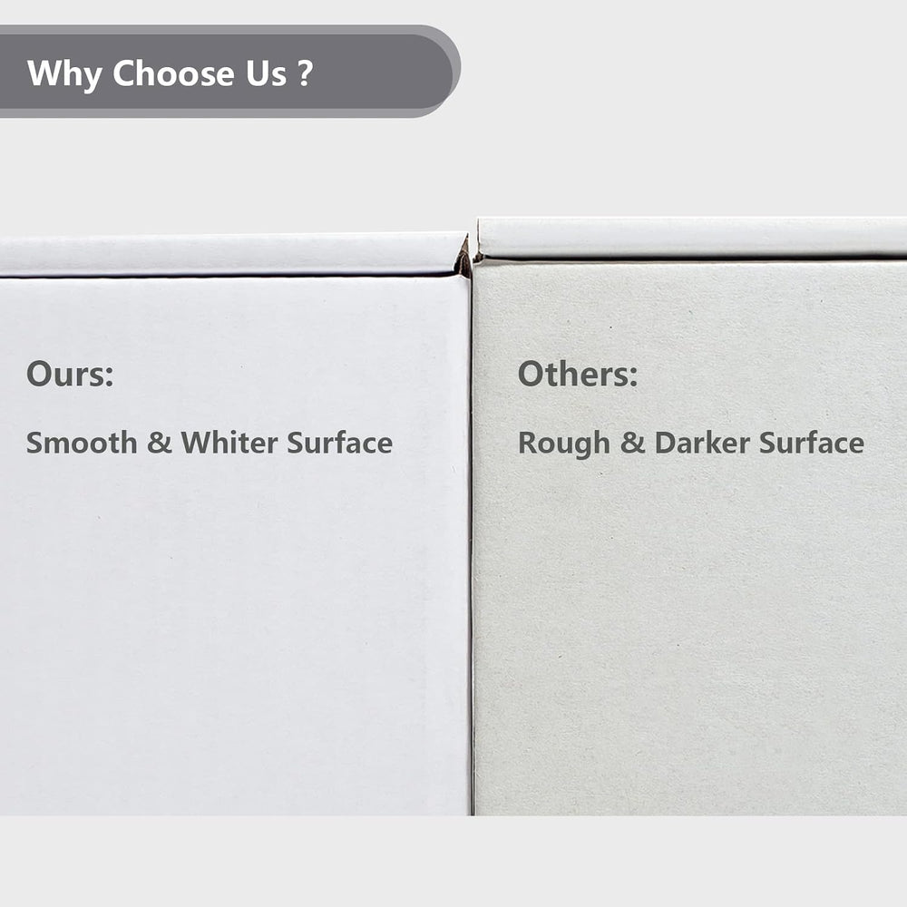 Timirog White Shipping Boxes 12x9x4" 20 Pack- Corrugated Cardboard Maili...