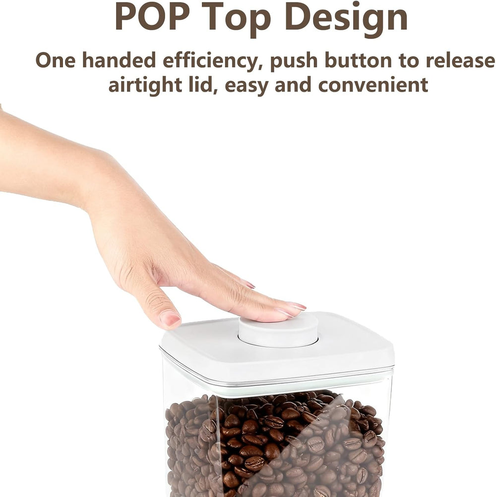 Pop Food Storage Containers Set Large Airtight Food Storage Containers with P...