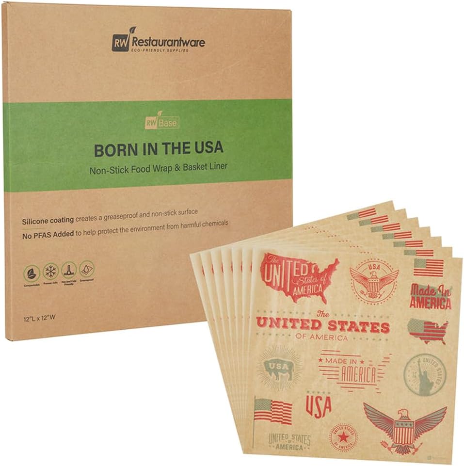 Restaurantware-Chef 101 12 Inch Deli Papers, 200 Born In The USA Sandwich Wra...