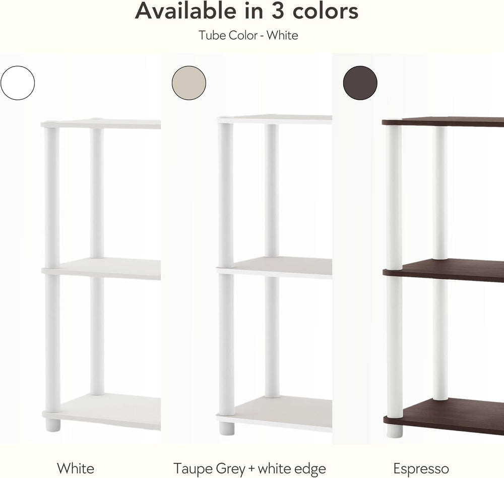 Homes: Inside + Out Apexa Modern 4-Tier Narrow Shelving Units, Collectibles D...