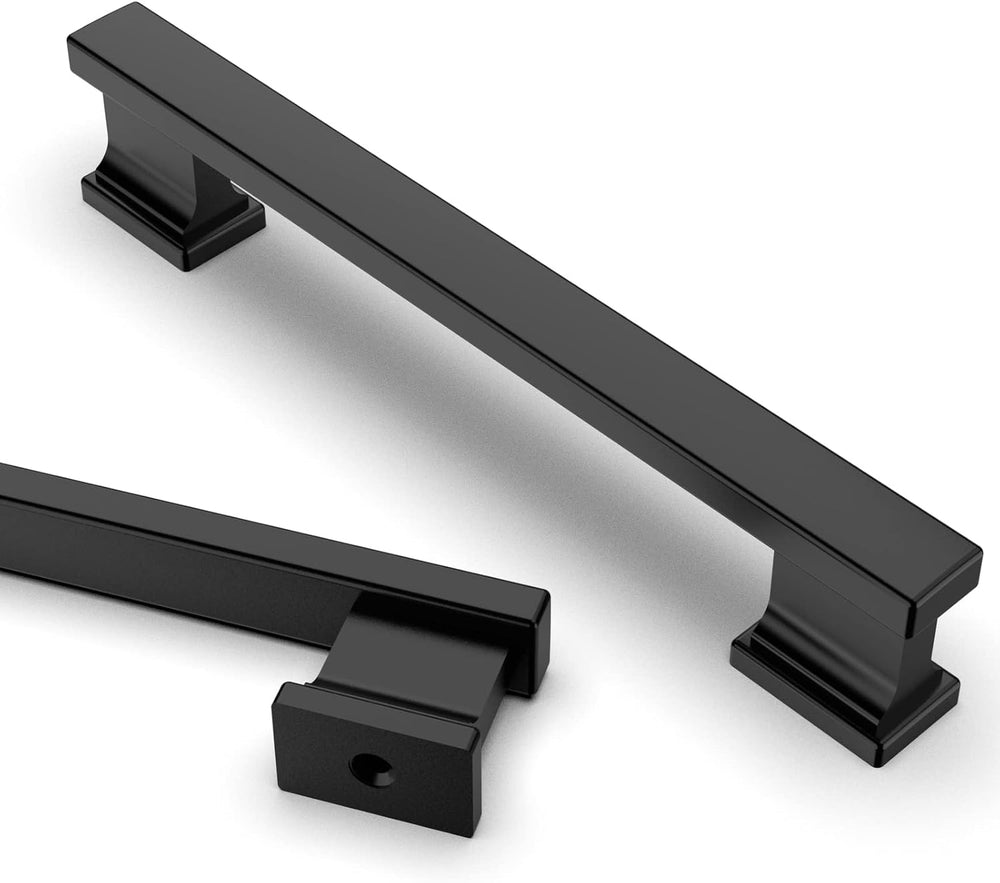 Asidrama 6 Pack 5 inch Matte Black Kitchen Cabinet Handles