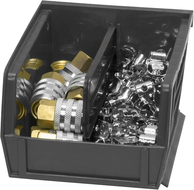 Akro-Mils 30210 AkroBins Plastic Storage Bins, Space-Saving Stackable Bins (2...