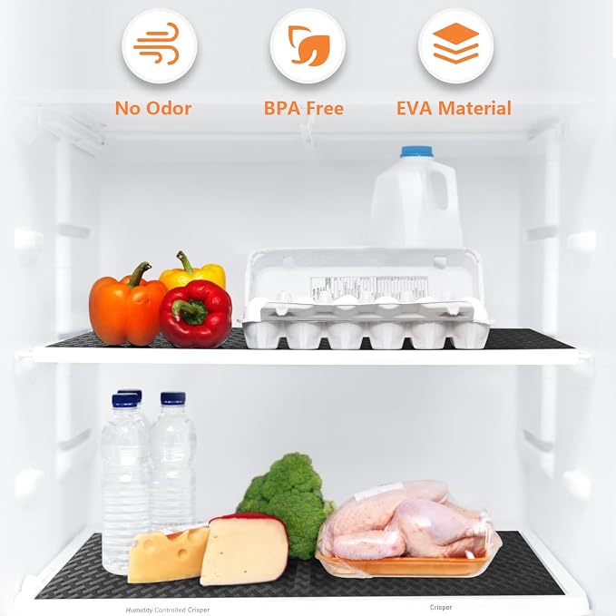 Shelf Liners for Kitchen Cabinets Refrigerator Liners Waterproof & Oil-Proof