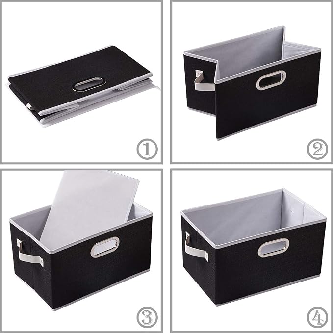 PRANDOM Large Collapsible Storage Bins (5-pack)
