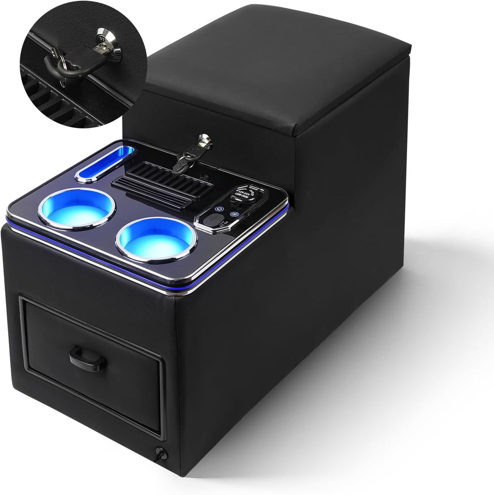Center Console Between Seat with Lock, Cup & Phone Holder, Regular